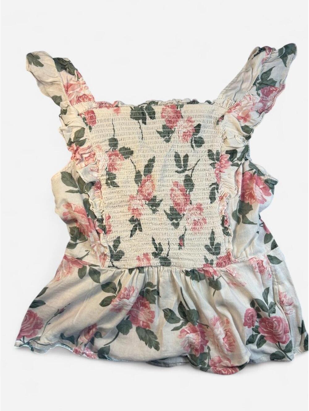 Old Navy pink floral babydoll top Size M #floral #babydoll
